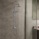 WELS 8 Rain Shower Head Set Rounded Dual Heads Faucet High Pressure Hand Held