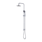 WELS 8 Rain Shower Head Set Rounded Dual Heads Faucet High Pressure Hand Held