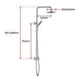 WELS 8 Rain Shower Head Set Rounded Dual Heads Faucet High Pressure With Mixer