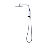 WELS 8 Rain Shower Head Set Square Dual Heads Faucet High Pressure Hand Held