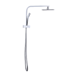 WELS 8 Rain Shower Head Set Square Dual Heads Faucet High Pressure Hand Held