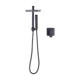 WELS 8 Rain Shower Head Set Square Dual Heads Faucet High Pressure With Mixer