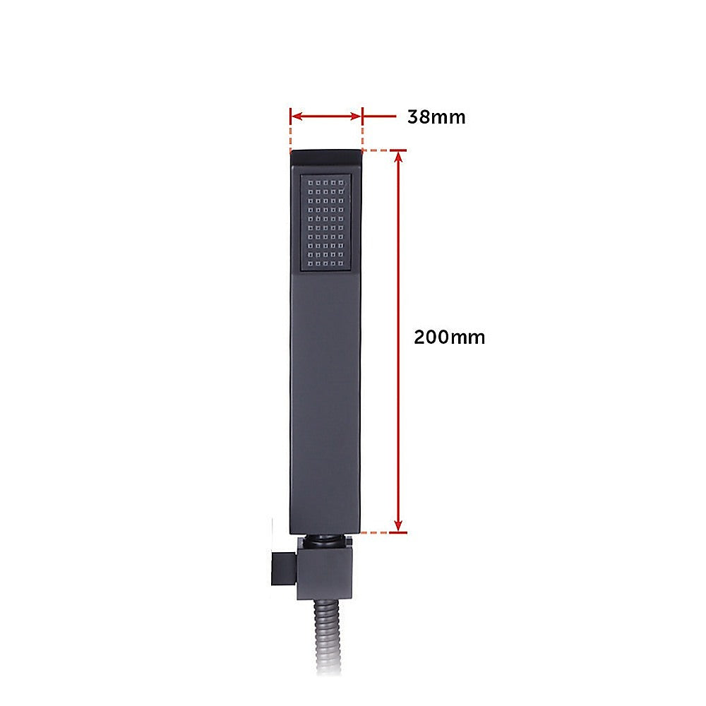 WELS 8 Rain Shower Head Set Square Dual Heads Faucet High Pressure With Mixer