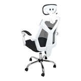 Office Chair – Ergonomic Mesh Back Computer Desk White Chair with Padded Foam Seat