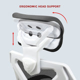 Office Chair Gaming Computer Chairs Mesh Back Foam Seat - White - Rear View