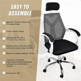 Office Chair Gaming Computer Chairs Mesh Back Foam Seat - White - Extra Image