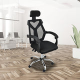Office Chair Gaming Computer Chairs Mesh Back Foam Seat - Black - Front View
