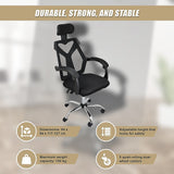 Office Chair Gaming Computer Chairs Mesh Back Foam Seat - Black - Low Angle