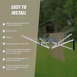 26m 5 Arm Wall Hang Mountable Clothes Airer Dryer Washing Line Bathroom Kitchen - Extra Image