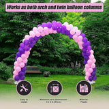 3x4m Full Set Balloon Arch Column Kit Floor Base Stand For Wedding & Party - 45-Degree Angle
