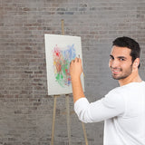 5 pack of 20x30cm Artist Blank Stretched Canvas Canvases Art Large White Range Oil Acrylic Wood - Front View