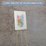 5 pack of 20x30cm Artist Blank Stretched Canvas Canvases Art Large White Range Oil Acrylic Wood - Extra Image