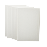 5 pack of 20x30cm Artist Blank Stretched Canvas Canvases Art Large White Range Oil Acrylic Wood - Rear View