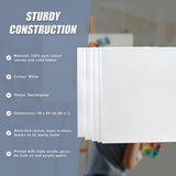 5 pack of 50x60cm Artist Blank Stretched Canvas Canvases Art Large White Range Oil Acrylic Wood - Extra Image