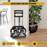 Stair Climbing Trolley 6 Wheels Aluminium Folding Hand Cart Climb Steps - Extra Image