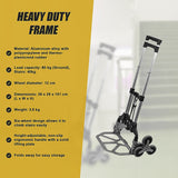 Stair Climbing Trolley 6 Wheels Aluminium Folding Hand Cart Climb Steps - Extra Image