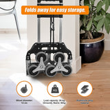 Stair Climbing Trolley 6 Wheels Aluminium Folding Hand Cart Climb Steps - 45-Degree Angle