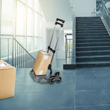 Stair Climbing Trolley 6 Wheels Aluminium Folding Hand Cart Climb Steps - Low Angle