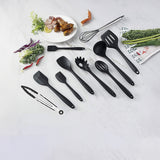 11pcs Kitchen Utensil Set Silicone Heat-Resistant Non-Stick Kitchen Utensils kit - 45-Degree Angle