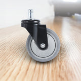 5x Office Chair Caster Wheels Set Heavy Duty & Safe for All Floors w/Universal Fit - 45-Degree Angle
