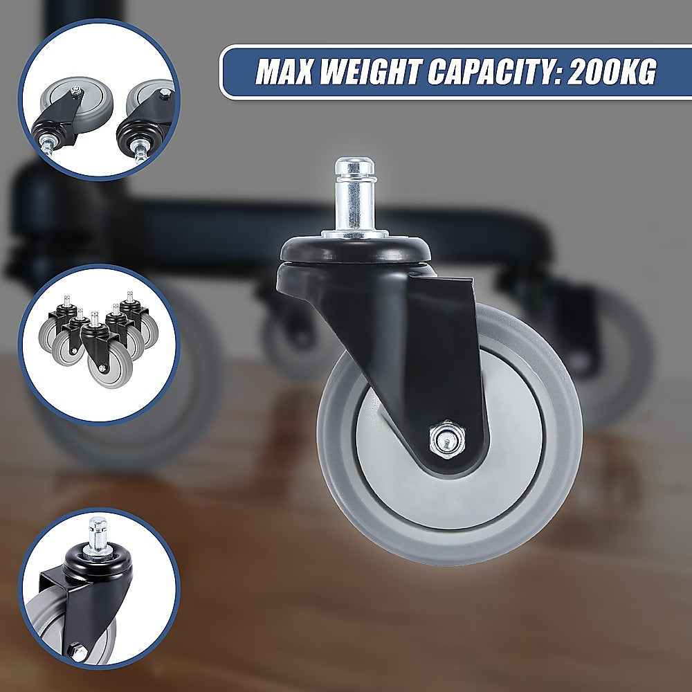 5x Office Chair Caster Wheels Set  Heavy Duty Universal Replacement for All Floors