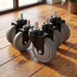 5x Office Chair Caster Wheels Set – Heavy Duty Universal Replacement for All Floors - Front View