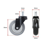 5x Office Chair Caster Wheels Set  Heavy Duty Universal Replacement for All Floors