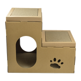 Cat Cardboard House Tree Tower Condo Scratcher Pet Post Pad Mat Furniture - 45-Degree Angle