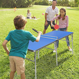 152cm Portable Tennis Table, Folding Ping Pong Table Game Set - Front View