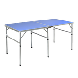 152cm Portable Tennis Table, Folding Ping Pong Table Game Set - Rear View