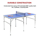 152cm Portable Tennis Table, Folding Ping Pong Table Game Set - Extra Image