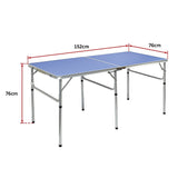152cm Portable Tennis Table, Folding Ping Pong Table Game Set - Extra Image