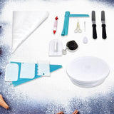 164Pcs Cake Decorating Kit Turntable Rotating Baking Flower Icing Piping Nozzles