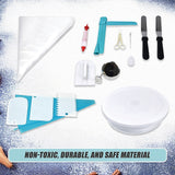 164Pcs Cake Decorating Kit Turntable Rotating Baking Flower Icing Piping Nozzles - Close-Up Angle