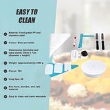 164Pcs Cake Decorating Kit Turntable Rotating Baking Flower Icing Piping Nozzles - Low Angle