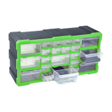 22 Multi Drawer Parts Storage Cabinet Unit Organiser Home Garage Tool Box - Rear View