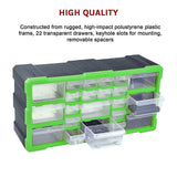 22 Multi Drawer Parts Storage Cabinet Unit Organiser Home Garage Tool Box - Extra Image