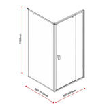 Semi Frameless Shower Screen (82~90)x 195cm & (98~101)x 195cm Side AS/NZS Glass - Low Angle