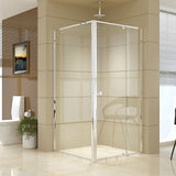 Semi Frameless Shower Screen (98~106)x 195cm & (98~101)x 195cm Side AS/NZS Glass - Front View
