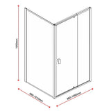 Semi Frameless Shower Screen (98~106)x 195cm & (98~101)x 195cm Side AS/NZS Glass