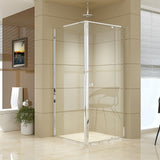 Semi Frameless Shower Screen (82~90)x 195cm & (89~92)x 195cm Side AS/NZS Glass - Front View