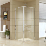 Semi Frameless Shower Screen (82~90)x 195cm & (77~80)x 195cm Side AS/NZS Glass - Front View
