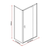 Semi Frameless Shower Screen (82~90)x 195cm & (77~80)x 195cm Side AS/NZS Glass - Low Angle