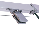 Adjustable Semi Frameless Shower Screen (98~106) x 195cm Australian Safety Glass - Top-Down View