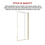 Adjustable Semi Frameless Shower Screen (98~106) x 195cm Australian Safety Glass - Close-Up Angle