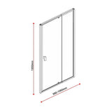 Adjustable Semi Frameless Shower Screen (98~106) x 195cm Australian Safety Glass