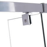 Adjustable Semi Frameless Shower Screen (82~90) x 195cm Australian Safety Glass - Rear View