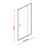 Adjustable Semi Frameless Shower Screen (82~90) x 195cm Australian Safety Glass