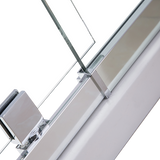 Adjustable Semi Frameless Shower Screen (74~82) x 195cm Australian Safety Glass - 45-Degree Angle