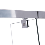 Adjustable Semi Frameless Shower Screen (74~82) x 195cm Australian Safety Glass - Rear View